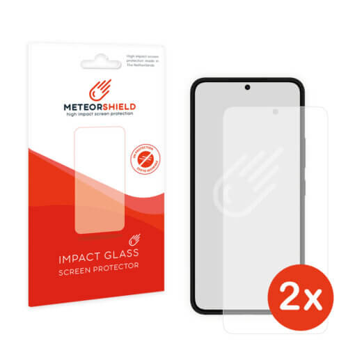 Meteorshield Samsung Galaxy S22 Plus 5G screenprotector Ultra Clear Impact Duoverpakking