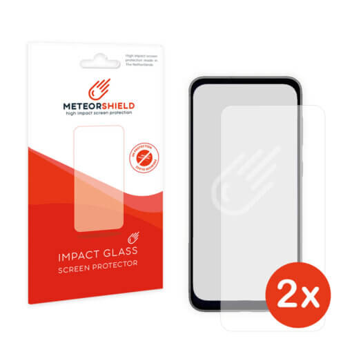 Meteorshield Samsung Galaxy S23 5G screenprotector Ultra Clear Impact Duoverpakking
